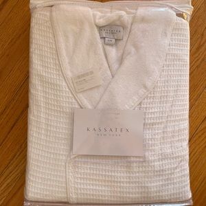 Women Terry waffle white bathrope S-M